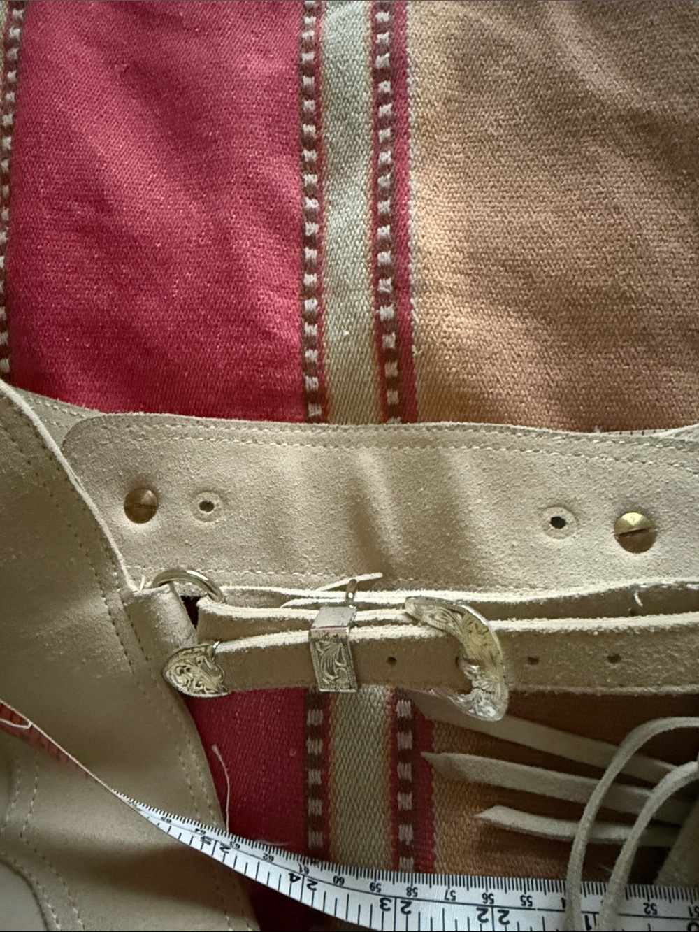 Hobby Horse Clothing Co Inc. Tan Women's Suede Fringe chaps. - Picture 6 of 9